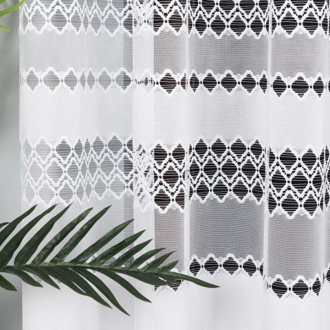 Firanka żakardowa na metry 018669 wysokość 230 cm kolor biały