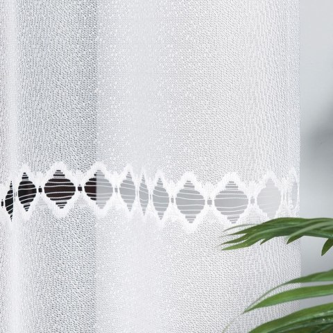Firanka żakardowa na metry 018669 wysokość 230 cm kolor biały