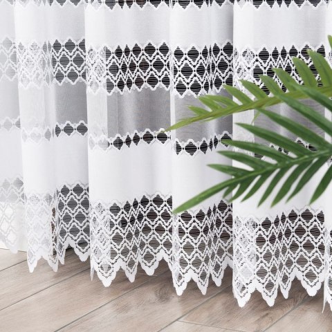 Firanka żakardowa na metry 018669 wysokość 230 cm kolor biały