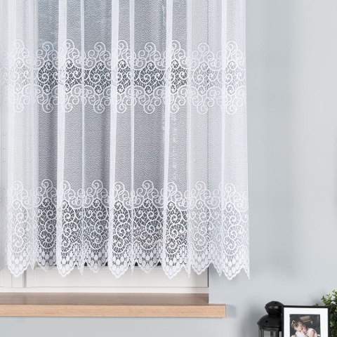 Firanka żakardowa na metry 001539 wysokość 150 cm kolor biały