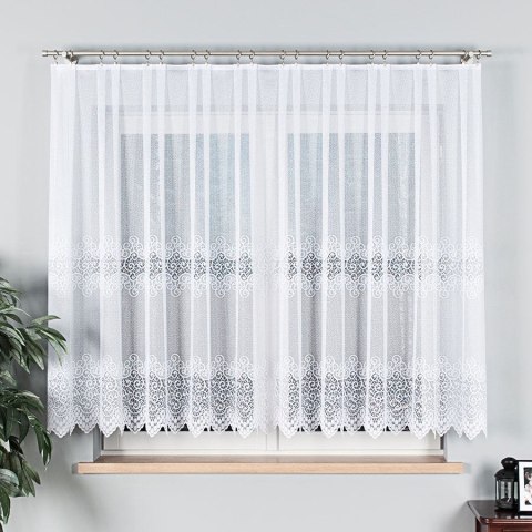 Firanka żakardowa na metry 001539 wysokość 150 cm kolor biały