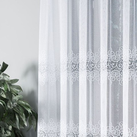 Firanka żakardowa na metry 001539 wysokość 150 cm kolor biały