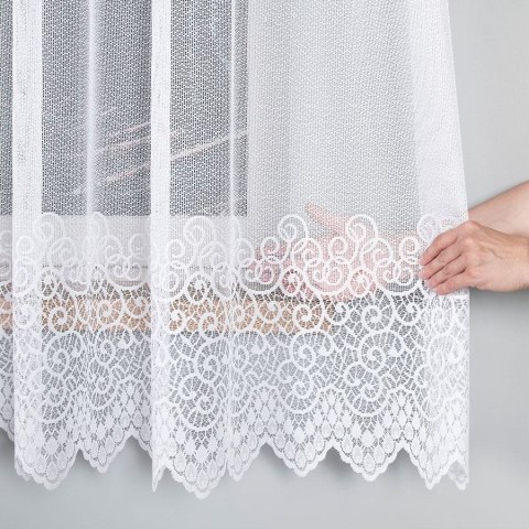 Firanka żakardowa na metry 001539 wysokość 150 cm kolor biały