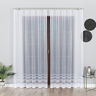 MILKA Firanka żakardowa gotowa, szerokość 200 x wysokość 250cm, kolor 001 biały 000315/FBP/001/200250/1