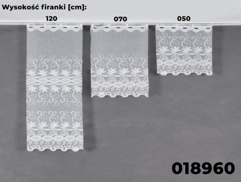 Firanka żakardowa na metry wysokość 120 cm kolor biały