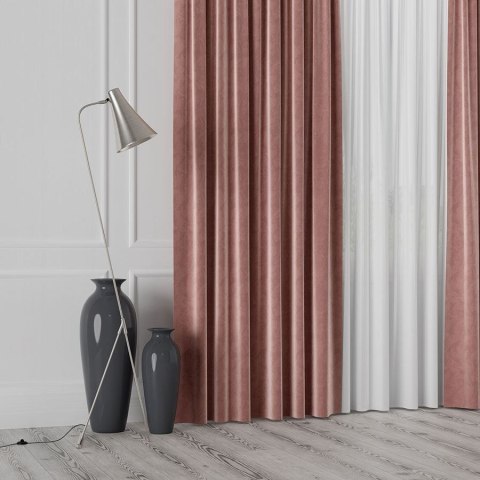 VELVET Tkanina dekoracyjna, wysokość 300cm, kolor 034 ciemny pudrowy różowy VELVET/TZP/034/000300/1