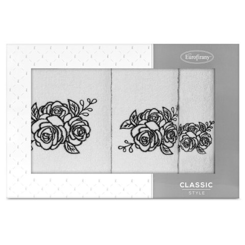 KOMPLET RĘCZNIKÓW 3 30X50 CM, 50X90 CM, 70X140 CM BIAŁY