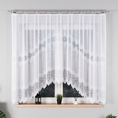 Firanka gotowa żakardowa VIOLETTA rozmiar 160x300 cm kolor biały