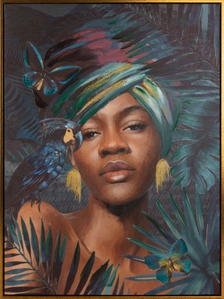 OBRAZ 467B 60X80 CM CIEMNOTURKUSOWY