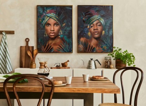 OBRAZ 467B 60X80 CM CIEMNOTURKUSOWY