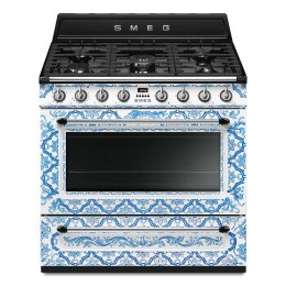 Niebieska Kuchnia wolnostojąca Smeg TR90DGM9 Dolce&Gabbana