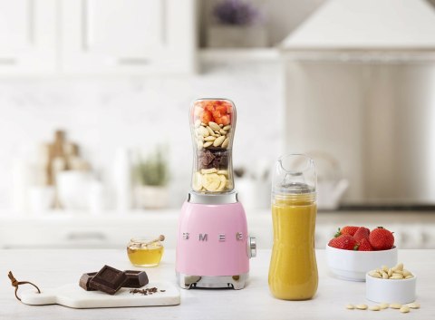 Blender mini Smeg pastelowy róż 300w PBF01PKEU