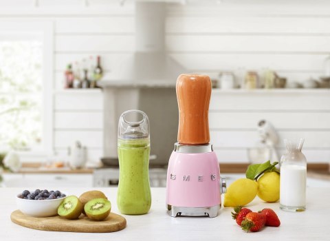 Blender mini Smeg pastelowy róż 300w PBF01PKEU