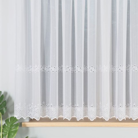 Firanka haftowana na metry 112746 wysokość 160 cm kolor biały