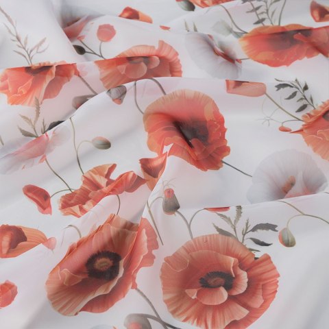 MAKI Firanka z ołowianką WOAL, wysokość 157cm, kolor 001 czerwony D00043/WOA/001/000157/1