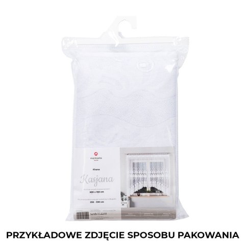 KASJANA Firanka żakardowa gotowa, szerokość 420 x wysokość 160cm, kolor 001 biały 007003/FBL/001/420160/1