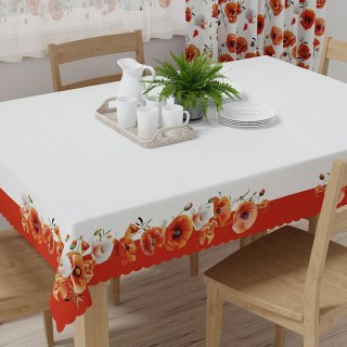 MAKI Obrus wodoodporny, 140x180cm, kolor 001 czerwony z paskiem P00043/KSP/C11/140180/1