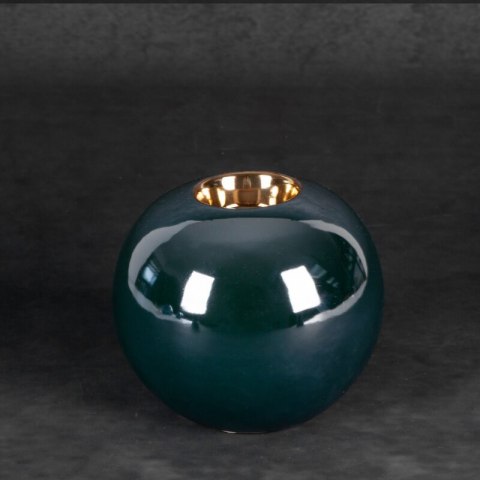 ŚWIECZNIK DEKORACYJNY AMORA2 (1) (FI) 9X8 CM ZIELONY