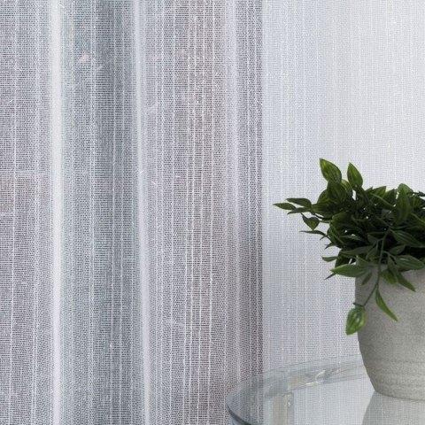 Firanka fantazyjna z ołowianką na metry 001155 wysokość 300 cm kolor biały