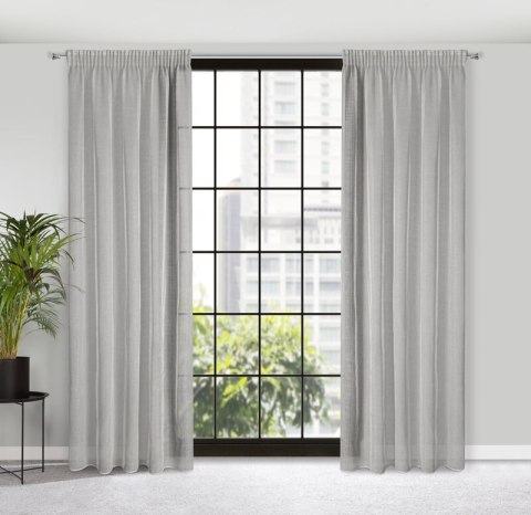 FIRANA GOTOWA KIM 2 NA TAŚMIE 140X300 CM SREBRNY