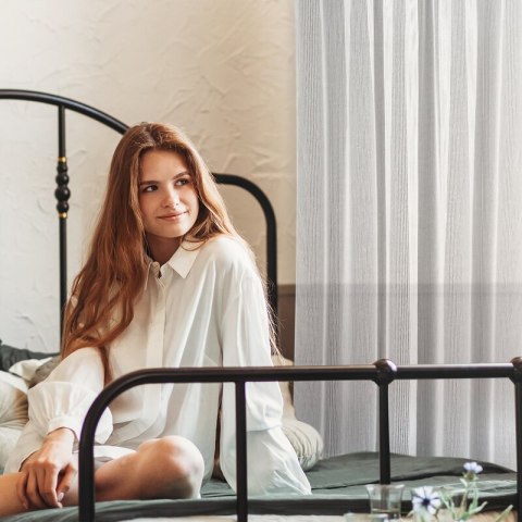 FIRANA GOTOWA KIM NA TAŚMIE 140X300 CM BIAŁY