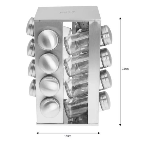 STOJAK NA PRZYPRAWY 16 POJEMNIKÓW KINGHOFF KH-4007