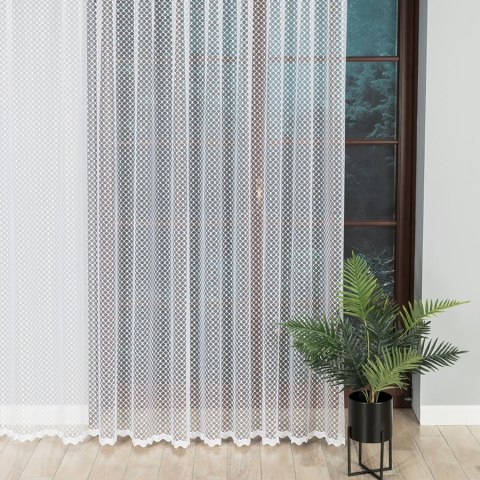 Firanka haftowana ze wzorem po całości, wysokość 250cm, kolor 001 biały 008283/020/001/000250/1
