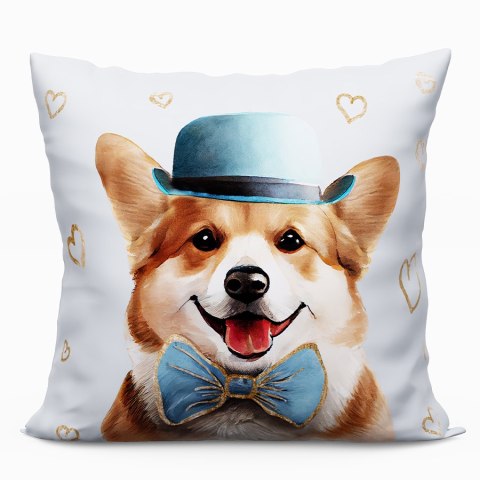 CORGI Poduszka z wypełnieniem silikonowym dwustronna MICROFIBRA, 40x40cm, kolor 001 T00014/SIL/001/040040/1