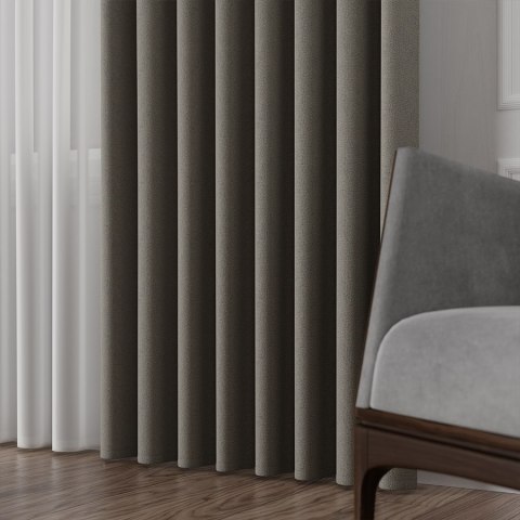 RUFUS Tkanina dekoracyjna dwustronna, wysokość 320cm, kolor 664 szarobrązowy TD0017/TDP/664/000320/1