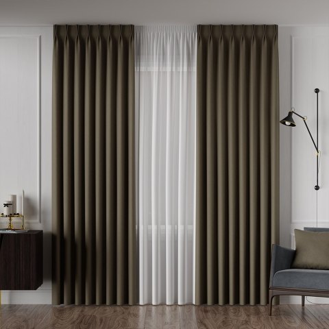 RUFUS Tkanina dekoracyjna dwustronna, wysokość 320cm, kolor 671 turkusowo-beżowy TD0017/TDP/671/000320/1