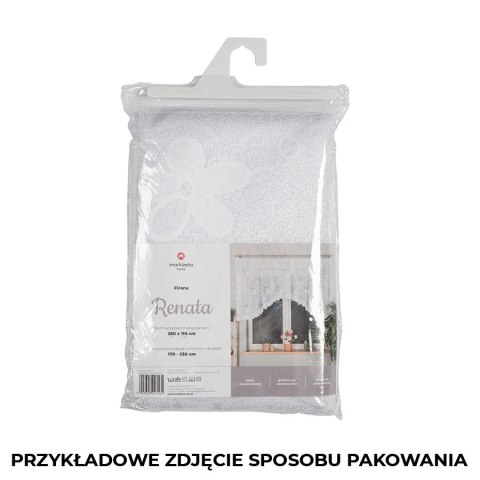 RENATA Firanka żakardowa gotowa, szerokość 250 x wysokość 80cm, kolor 001 biały 049885/FBL/001/250080/1