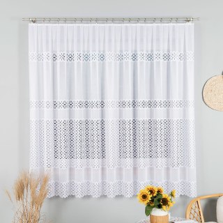 Firanka żakardowa na metry 018869 wysokość 190 cm kolor biały