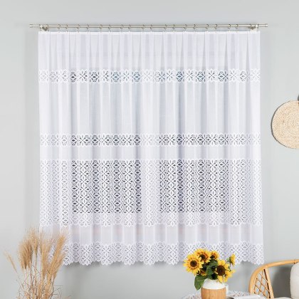 Firanka żakardowa na metry 018869 wysokość 190 cm kolor biały