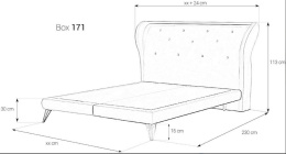 BOX 171 podstawa łóżka kontynentalnego - 140x200