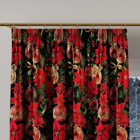 ZŁOTE BOMBKI Tkanina dekoracyjna NINA WODOODPORNA, 160cm, kolor 001 czerwono czarny DBN172/NIW/001/160000/1