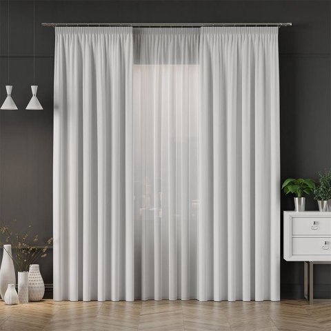 GRETA Tkanina dekoracyjna typu blackout, wysokość 320cm, kolor 001 biały 004204/TDP/001/000320/1