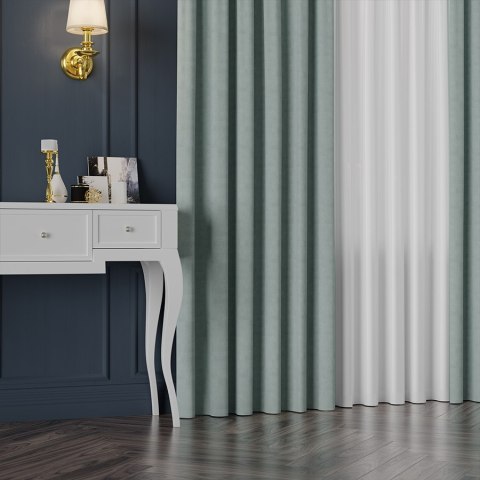 MANUEL Tkanina dekoracyjna, wysokość 300cm, kolor 782 pastelowy niebieski TD0016/TDP/782/000300/1