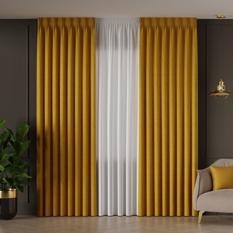 MANUEL Tkanina dekoracyjna, wysokość 300cm, kolor 785 szafranowy żółty TD0016/TDP/785/000300/1