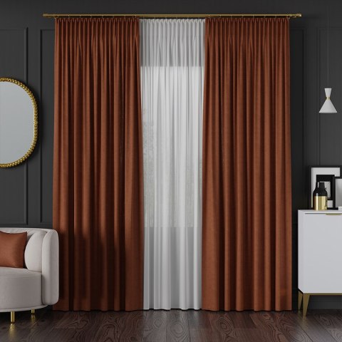 MANUEL Tkanina dekoracyjna, wysokość 300cm, kolor 787 rdzawy pomarańczowy TD0016/TDP/787/000300/1