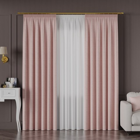 MANUEL Tkanina dekoracyjna, wysokość 300cm, kolor 788 pastelowy różowy TD0016/TDP/788/000300/1