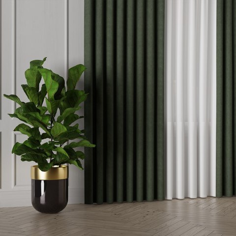 MANUEL Tkanina dekoracyjna, wysokość 300cm, kolor 800 ciemny zielony TD0016/TDP/800/000300/1