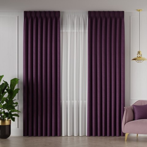 MANUEL Tkanina dekoracyjna, wysokość 300cm, kolor 808 fioletowy TD0016/TDP/808/000300/1