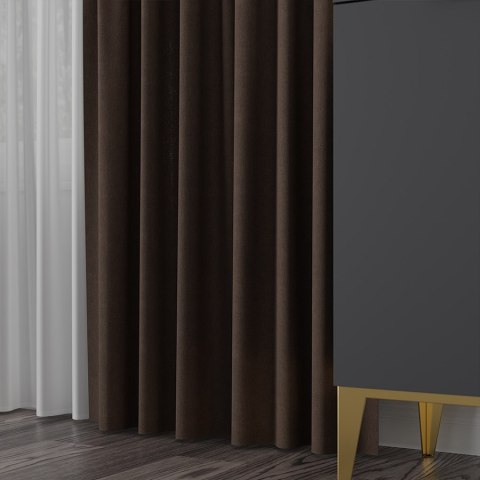 MANUEL Tkanina dekoracyjna, wysokość 300cm, kolor 811 ciemny brązowy TD0016/TDP/811/000300/1