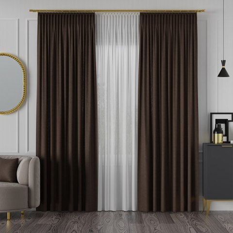 MANUEL Tkanina dekoracyjna, wysokość 300cm, kolor 811 ciemny brązowy TD0016/TDP/811/000300/1