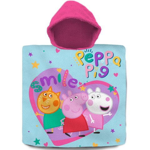 Ręcznik bawełniany ponczo 60x120 Peppa