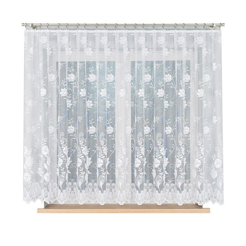 Firanka żakardowa na metry 005189 wysokość 155 cm kolor biały