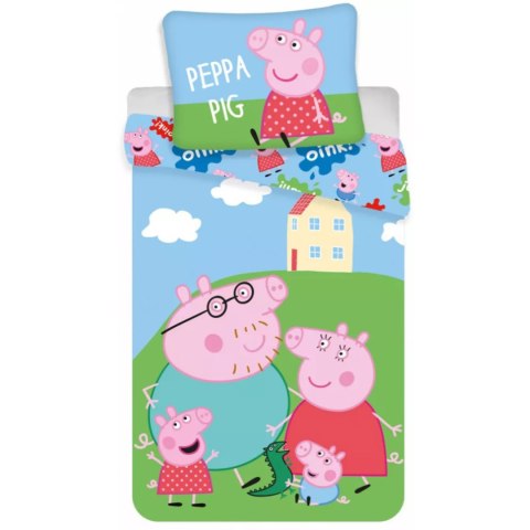 Pościel bawełna 100x135 + 40x60 Peppa Family