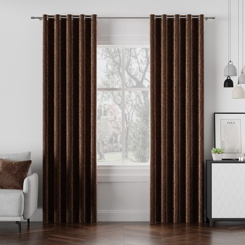 MADELINE Tkanina dekoracyjna, wysokość 300cm, kolor 017 czekoladowy brązowy 374165/TZP/017/000300/1