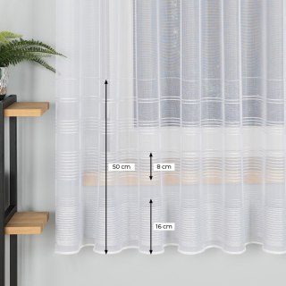 Firanka żakardowa z ołowianką, wysokość 180cm, kolor 001 biały 000314/OLO/001/000180/1