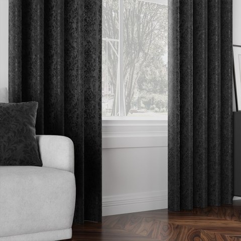 MADELINE Tkanina dekoracyjna, wysokość 300cm, kolor 025 czarny 374165/TZP/025/000300/1